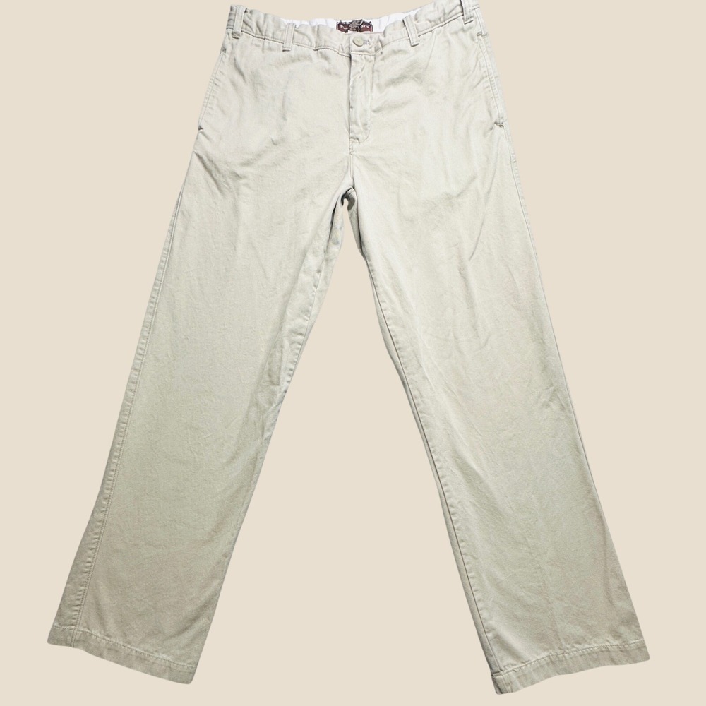 Steve & Barry's Pants Mens 35x34 Chino Khaki Cotton Straight Leg EXCELLENT